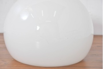 《引っ掛けシーリング式ペンダントライト加工費込み》　和製アンティーク　丸みを帯びたシンプルなガラスシェードのペンダントライト　(R-084001)