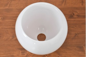 《引っ掛けシーリング式ペンダントライト加工費込み》　和製アンティーク　丸みを帯びたシンプルなガラスシェードのペンダントライト　(R-084001)