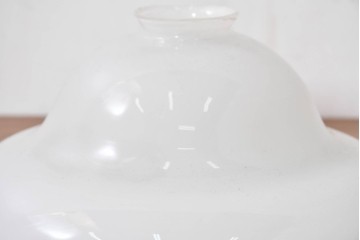 《引っ掛けシーリング式ペンダントライト加工費込み》　和製アンティーク　昭和レトロ　やわらかな段付きフォルムが特徴的なペンダントライト　(R-084013)