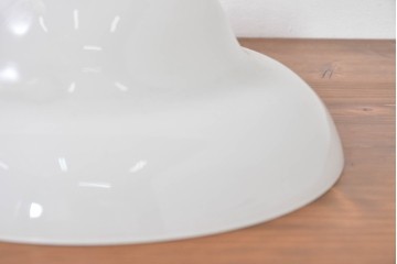 《引っ掛けシーリング式ペンダントライト加工費込み》　和製アンティーク　昭和レトロ　やわらかな段付きフォルムが特徴的なペンダントライト　(R-084013)