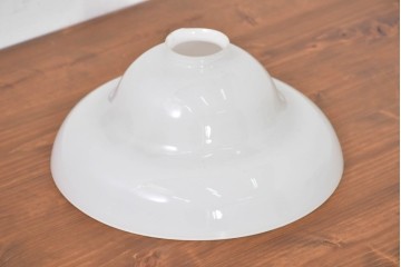 《引っ掛けシーリング式ペンダントライト加工費込み》　和製アンティーク　昭和レトロ　やわらかな段付きフォルムが特徴的なペンダントライト　(R-084013)