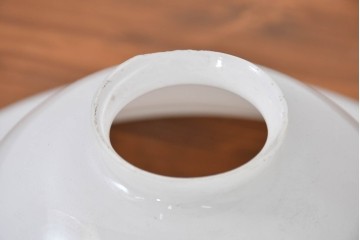 《引っ掛けシーリング式ペンダントライト加工費込み》　和製アンティーク　昭和レトロ　やわらかな段付きフォルムが特徴的なペンダントライト　(R-084013)