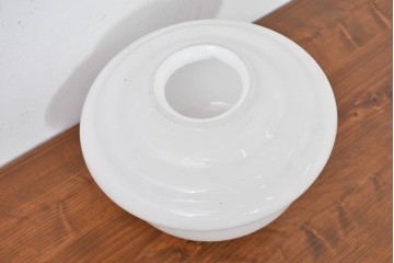 《引っ掛けシーリング式ペンダントライト加工費込み》　和製アンティーク　昭和レトロなデザインが魅力的なガラスシェードのペンダントライト　(R-084032)