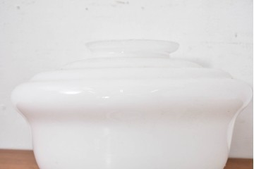 《引っ掛けシーリング式ペンダントライト加工費込み》　和製アンティーク　昭和レトロなデザインが魅力的なガラスシェードのペンダントライト　(R-084032)