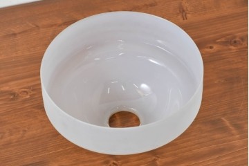 《引っ掛けシーリング式ペンダントライト加工費込み》　和製アンティーク　オパールガラスが柔らかな光を演出する天井照明　(R-084036)