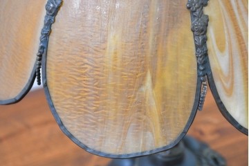 ヨーロッパヴィンテージ　ステンドグラス風　クラシックヨーロピアンデザインのテーブルライト　(R-084038)