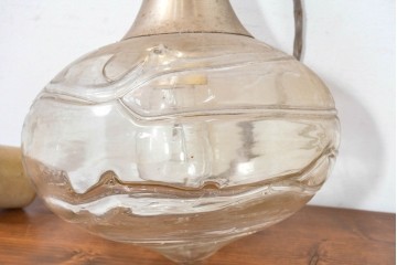 和製ヴィンテージ　アラビアンな雰囲気を醸し出すゴールド色の装飾付きペンダントライト　(R-084043)