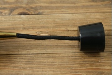 和製ヴィンテージ　KINGSTON　昭和レトロなアンバーガラスシェードのペンダントライト　(R-084044)