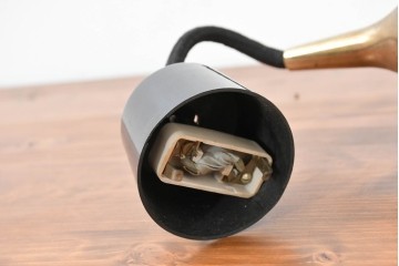 和製ヴィンテージ　KINGSTON　昭和レトロなアンバーガラスシェードのペンダントライト　(R-084044)