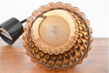 和製ヴィンテージ　KINGSTON　昭和レトロなアンバーガラスシェードのペンダントライト　(R-084044)