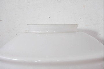 《シーリングライト加工費込み》　和製アンティーク　段付きフォルムが印象的な珍しいデザインのシーリングライト　(R-084047)