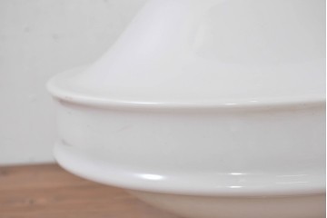 《シーリングライト加工費込み》　和製アンティーク　段付きフォルムが印象的な珍しいデザインのシーリングライト　(R-084047)