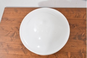 《シーリングライト加工費込み》　和製アンティーク　段付きフォルムが印象的な珍しいデザインのシーリングライト　(R-084047)