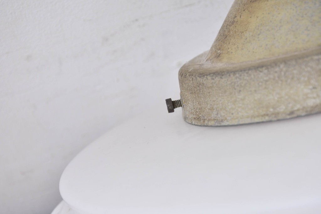 和製アンティーク　大型　ふっくらとした立体装飾がユニークな天井照明　(R-084048)