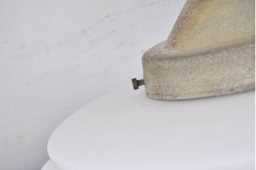 和製アンティーク　大型　ふっくらとした立体装飾がユニークな天井照明　(R-084048)