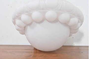 和製アンティーク　大型　ふっくらとした立体装飾がユニークな天井照明　(R-084048)