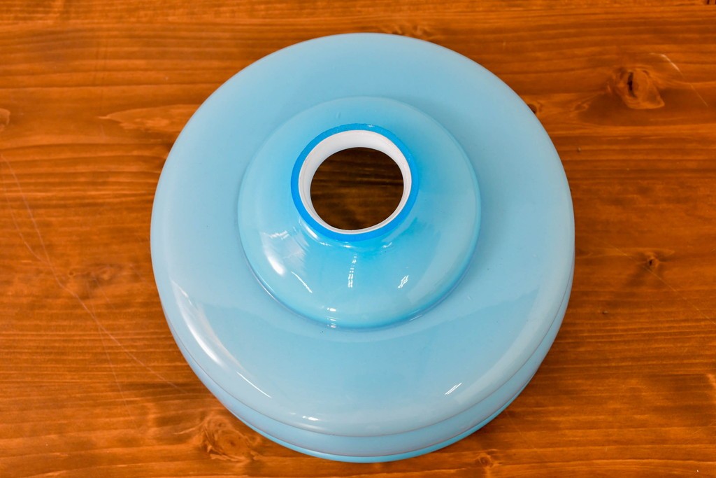 《引っ掛けシーリング式ペンダントライト加工費込み》　和製アンティーク　被せガラスが美しい天井照明　(R-084058)