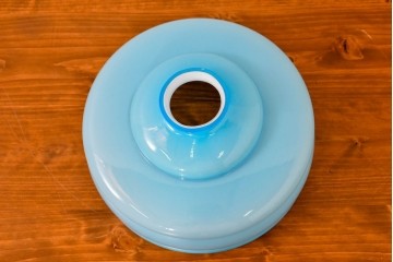 《引っ掛けシーリング式ペンダントライト加工費込み》　和製アンティーク　被せガラスが美しい天井照明　(R-084058)