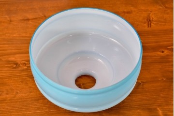 《引っ掛けシーリング式ペンダントライト加工費込み》　和製アンティーク　被せガラスが美しい天井照明　(R-084058)