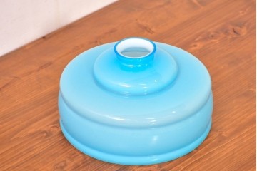 《引っ掛けシーリング式ペンダントライト加工費込み》　和製アンティーク　被せガラスが美しい天井照明　(R-084058)