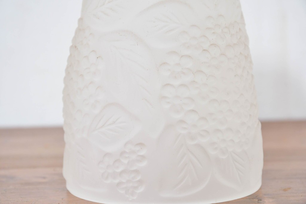 《引っ掛けシーリング式ペンダントライト加工費込み》　フランスヴィンテージ　紫陽花文様が愛らしいペンダントライト　(R-084068)