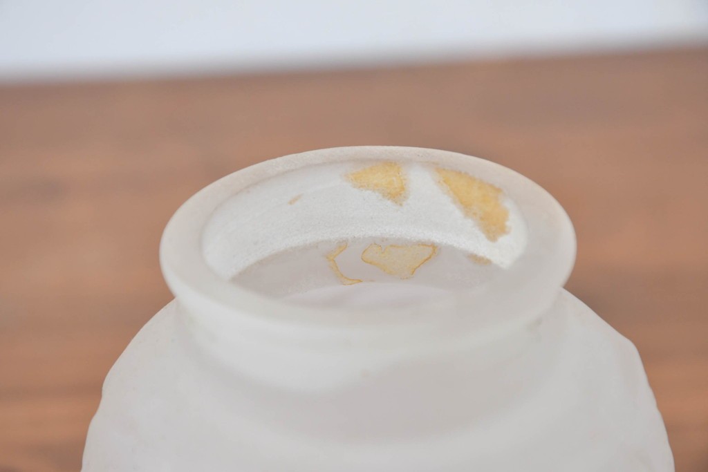 《引っ掛けシーリング式ペンダントライト加工費込み》　フランスヴィンテージ　紫陽花文様が愛らしいペンダントライト　(R-084068)