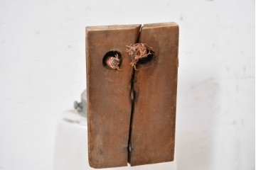 和製ヴィンテージ　柔らかな乳白ガラスが趣あるブラケットライト　(R-084069)