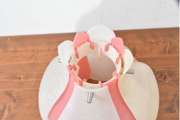 《引っ掛けシーリング式ペンダントライト加工費込み》　和製ヴィンテージ　三菱電機(Mitsubishi Electric)　ルミフワラー　レトロポップで可愛らしいフォルムのペンダントライト　(R-084072)