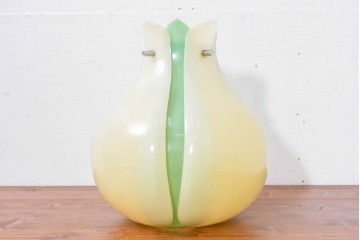 《引っ掛けシーリング式ペンダントライト加工費込み》　和製ヴィンテージ　三菱電機(Mitsubishi Electric)　ルミフワラー　レトロポップで可愛らしいフォルムのペンダントライト　(R-084073)