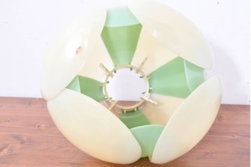 《引っ掛けシーリング式ペンダントライト加工費込み》　和製ヴィンテージ　三菱電機(Mitsubishi Electric)　ルミフワラー　レトロポップで可愛らしいフォルムのペンダントライト　(R-084073)