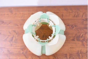 《引っ掛けシーリング式ペンダントライト加工費込み》　和製ヴィンテージ　三菱電機(Mitsubishi Electric)　ルミフワラー　レトロポップで可愛らしいフォルムのペンダントライト　(R-084073)