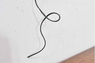 和製アンティーク　昭和初期　曲線アームに丸型シェードが映えるウォールライト　(R-084075)