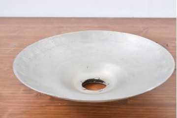 《引っ掛けシーリング式ペンダントライト加工費込み》　和製アンティーク　アルミの素朴な風合いが際立つペンダントライト　(R-084084)