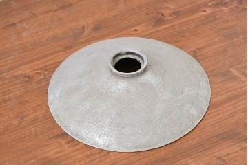 《引っ掛けシーリング式ペンダントライト加工費込み》　和製アンティーク　アルミの素朴な風合いが際立つペンダントライト　(R-084084)