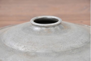 《引っ掛けシーリング式ペンダントライト加工費込み》　和製アンティーク　アルミの素朴な質感が味わい深いペンダントライト　(R-084085)