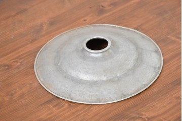 《引っ掛けシーリング式ペンダントライト加工費込み》　和製アンティーク　アルミの素朴な質感が味わい深いペンダントライト　(R-084085)