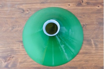 《引っ掛けシーリング式ペンダントライト加工費込み》　和製ヴィンテージ　被せガラスの爽やかなグリーンが魅力のペンダントライト　(R-084087)