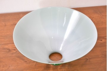 《引っ掛けシーリング式ペンダントライト加工費込み》　和製ヴィンテージ　被せガラスの爽やかなグリーンが魅力のペンダントライト　(R-084087)