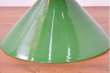 《引っ掛けシーリング式ペンダントライト加工費込み》　和製ヴィンテージ　被せガラスの爽やかなグリーンが魅力のペンダントライト　(R-084087)