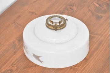 《引っ掛けシーリング式ペンダントライト加工費込み》　和製アンティーク　花鳥の切子模様が趣を添えるペンダントライト　(R-084089)