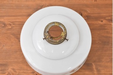 《引っ掛けシーリング式ペンダントライト加工費込み》　和製アンティーク　花鳥の切子模様が趣を添えるペンダントライト　(R-084089)