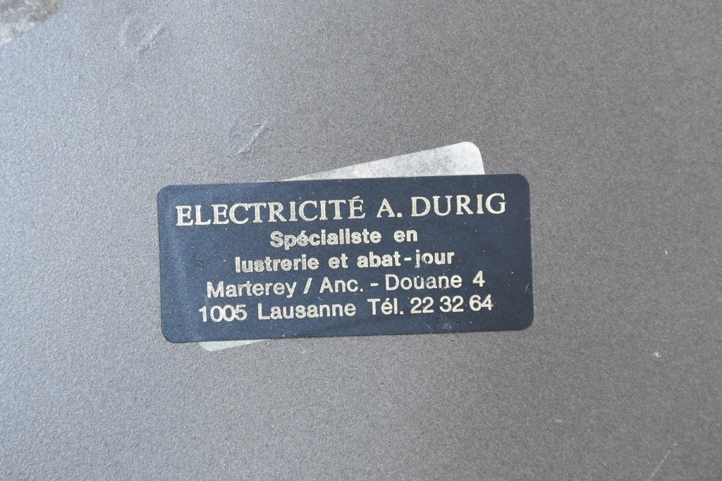 中古　スイス　アンティーク調　花形ガラスシェードのデスクライト　(R-084096)