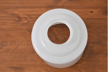 《引っ掛けシーリング式ペンダントライト加工費込み》　和製アンティーク　段付き筒形ガラス電笠のシンプルなペンダントライト　(R-084098)