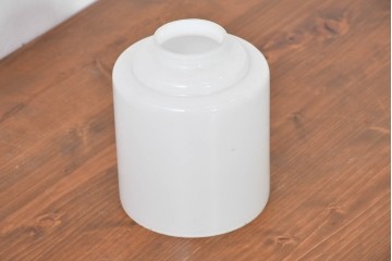 《引っ掛けシーリング式ペンダントライト加工費込み》　和製アンティーク　段付き筒形ガラス電笠のシンプルなペンダントライト　(R-084098)