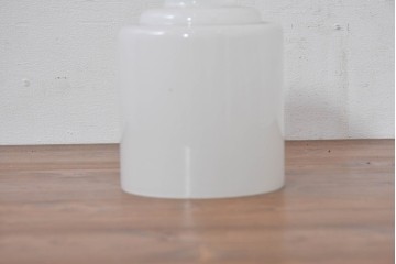 《引っ掛けシーリング式ペンダントライト加工費込み》　和製アンティーク　段付き筒形ガラス電笠のシンプルなペンダントライト　(R-084098)