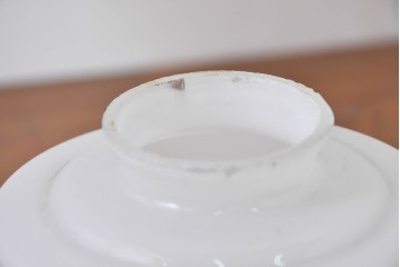 《引っ掛けシーリング式ペンダントライト加工費込み》　和製アンティーク　乳白色のシンプルなペンダントライト　(R-084099)