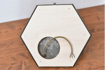 オーストリアアンティーク　希少!!　ヨーゼフ・ホフマン(Josef Hoffmann)　真鍮製　多面体フォルムが美しいミラーバックのシーリングライト　(R-084102)