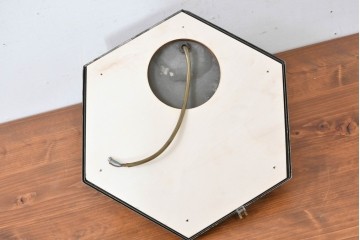 オーストリアアンティーク　希少!!　ヨーゼフ・ホフマン(Josef Hoffmann)　真鍮製　多面体フォルムが美しいミラーバックのシーリングライト　(R-084103)