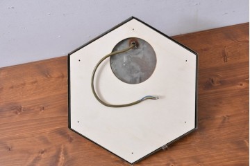 オーストリアアンティーク　希少!!　ヨーゼフ・ホフマン(Josef Hoffmann)　真鍮製　多面体フォルムが美しいミラーバックのシーリングライト　(R-084104)