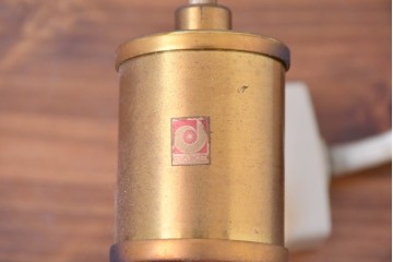 和製ヴィンテージ　オレンジ色の被せガラス×異国情緒漂うデザインのペンダントライト　(R-084112)